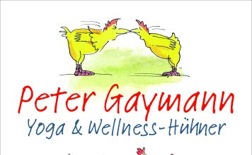 Kikeriki im Quadrat! – Annotation zum Buch „Yoga- und Wellness-Hühner“ von Peter Gaymann